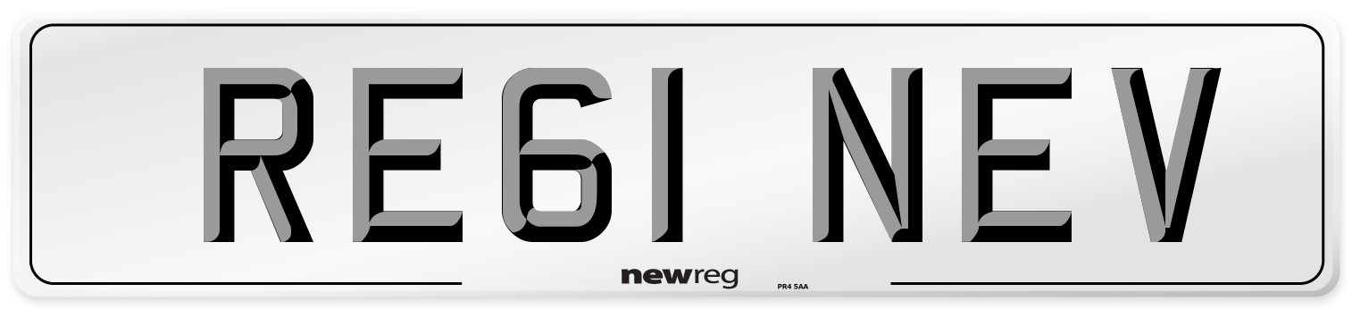 RE61 NEV Number Plate from New Reg